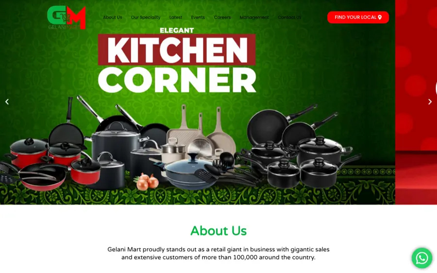 GelaniMart website screenshot
